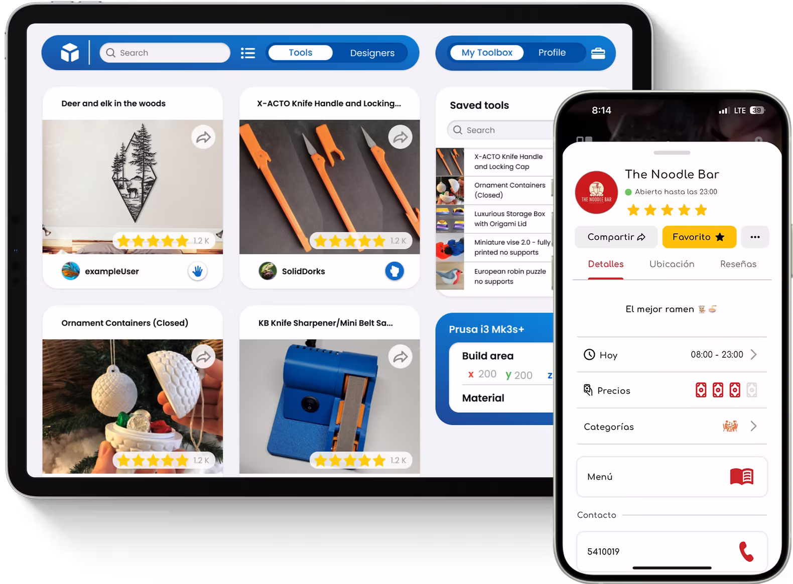 Web and mobile apps